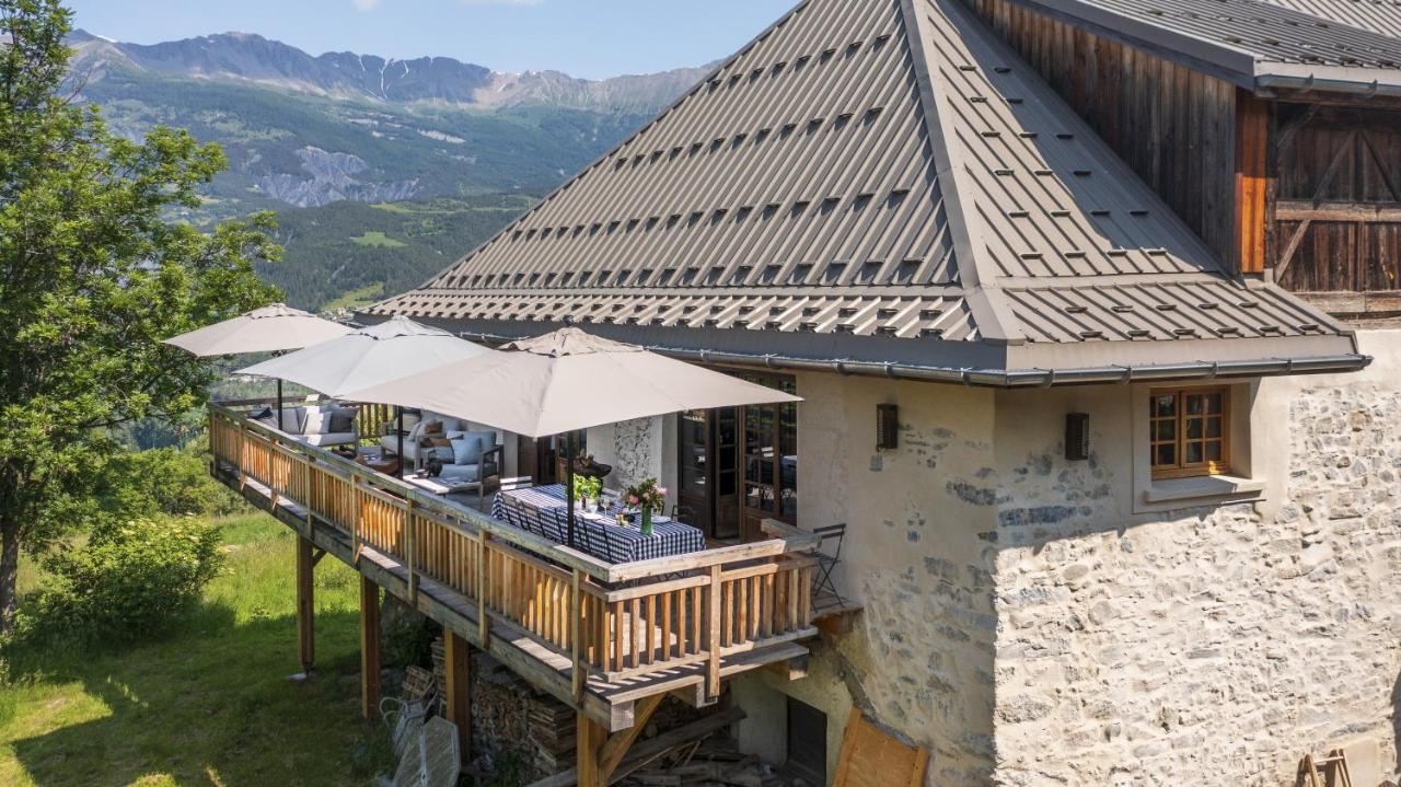 Superbe Ferme Renovee En Chalet De Luxe En Pleine Nature Barcelonnette Buitenkant foto